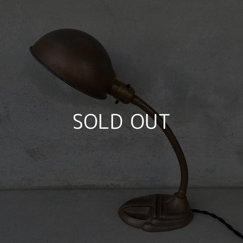画像4: VINTAGE ANTIQUE DESKLAMP RODALE ヴィンテージ アンティーク デスクライト デスクランプ スタンドライト 卓上ライト アメリカ / インダストリアル グースネック 照明 工業用 USA