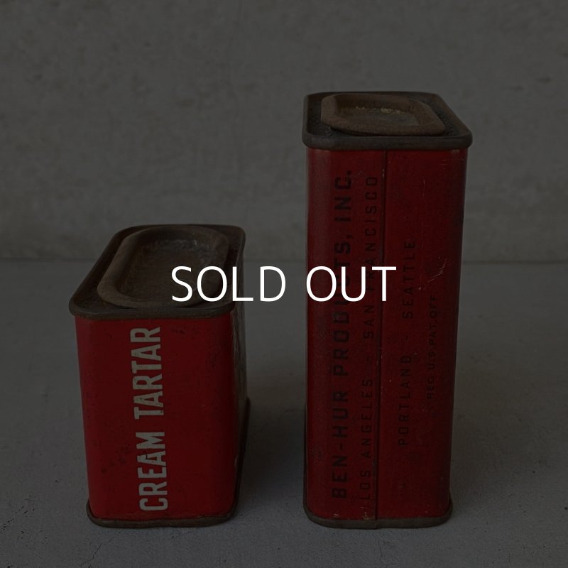 画像4: VINTAGE ANTIQUE BEN HUR TIN CAN ヴィンテージ アンティーク 缶 / アメリカ パウダー カフェ キッチン ブリキ セット オブジェ 小物入れ 雑貨  USA 