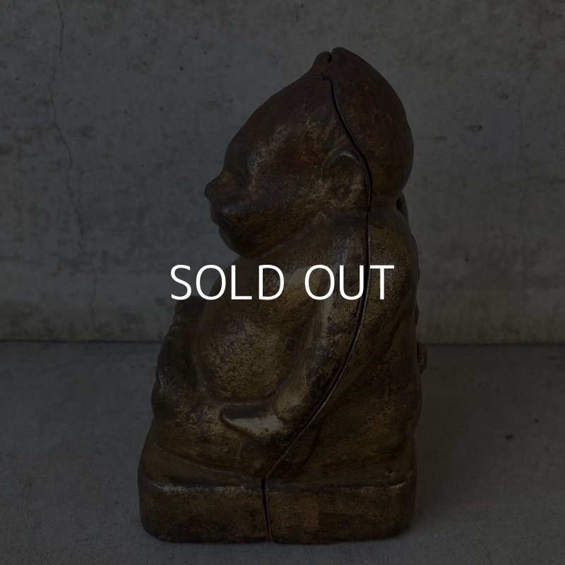 画像4: VINTAGE ANTIQUE BILLIKEN ヴィンテージ アンティーク ビリケン コインバンク / アメリカ コレクタブル 貯金箱 オブジェ 鋳物 (3)