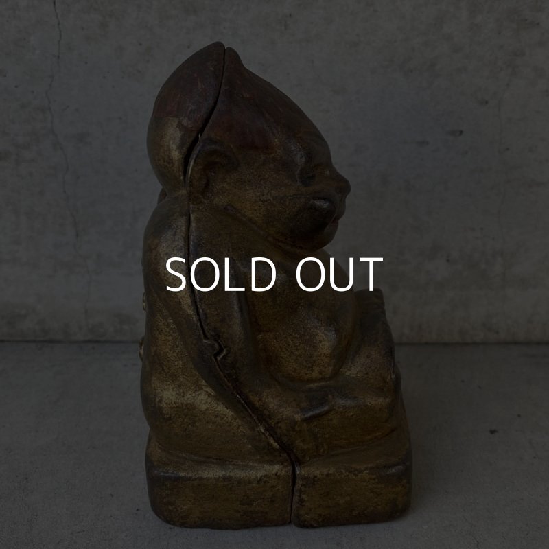 画像3: VINTAGE ANTIQUE BILLIKEN ヴィンテージ アンティーク ビリケン コインバンク / アメリカ コレクタブル 貯金箱 オブジェ 鋳物 (3)