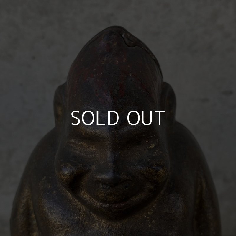 画像7: VINTAGE ANTIQUE BILLIKEN ヴィンテージ アンティーク ビリケン コインバンク / アメリカ コレクタブル 貯金箱 オブジェ 鋳物 (2)