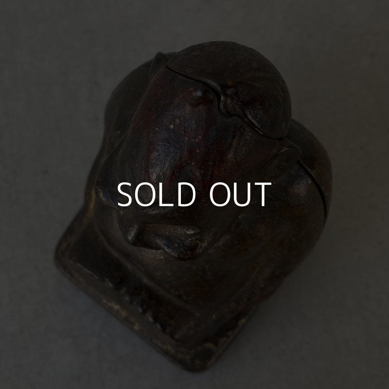 画像5: VINTAGE ANTIQUE BILLIKEN ヴィンテージ アンティーク ビリケン コインバンク / アメリカ コレクタブル 貯金箱 オブジェ 鋳物 (2)