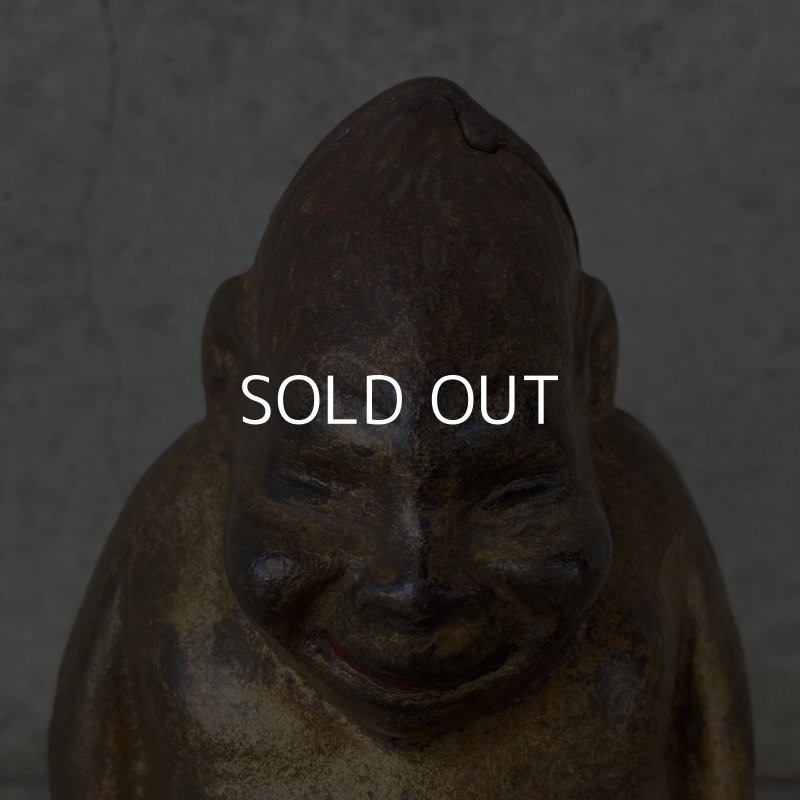 画像7: VINTAGE ANTIQUE BILLIKEN ヴィンテージ アンティーク ビリケン コインバンク / アメリカ コレクタブル 貯金箱 オブジェ 鋳物 (3)