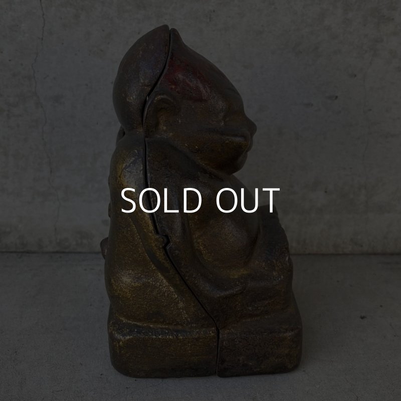 画像3: VINTAGE ANTIQUE BILLIKEN ヴィンテージ アンティーク ビリケン コインバンク / アメリカ コレクタブル 貯金箱 オブジェ 鋳物 (2)