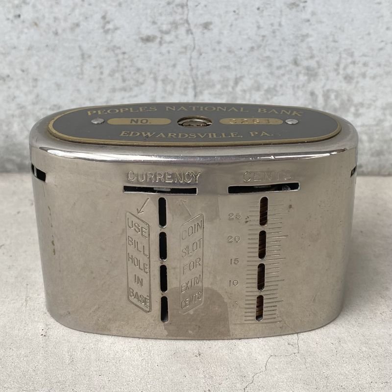 画像2: VINTAGE ANTIQUE COIN BANK THE AUTOMATIC RECORDING SAFE CO. ヴィンテージ アンティーク コインバンク 貯金箱 アメリカ / コレクタブル オブジェ インテリア ノベルティー 銀行 USA (4)