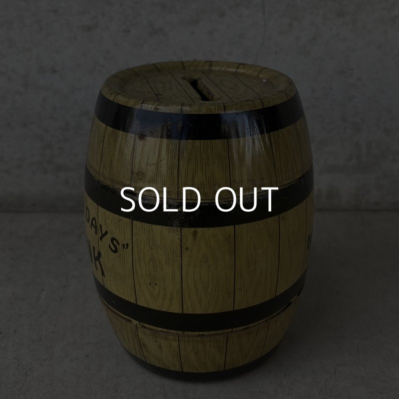 画像3: VINTAGE ANTIQUE COINBANK MONEYBANK J.CHEIN&CO. ヴィンテージ アンティーク コインバンク 貯金箱 / コレクタブル 樽 雑貨 アメリカ USA