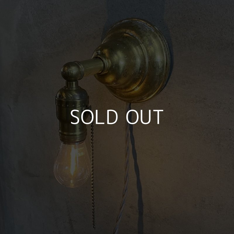 画像10: VINTAGE ANTIQUE LAMP LIGHT WALL LAMP ヴィンテージ アンティーク ライト ウォールランプ ブラケットランプ 照明 アメリカ / 壁付けランプ 真鍮 店舗什器 USA (1)