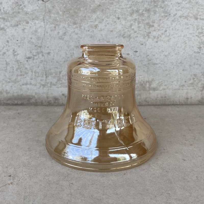 画像1: VINTAGE ANTIQUE LIBERTY BELL PIGGY BANK ヴィンテージ アンティーク リバティーベル 自由の鐘 貯金箱 / コレクタブル オブジェ アメリカ独立記念 ガラス 雑貨 (1)