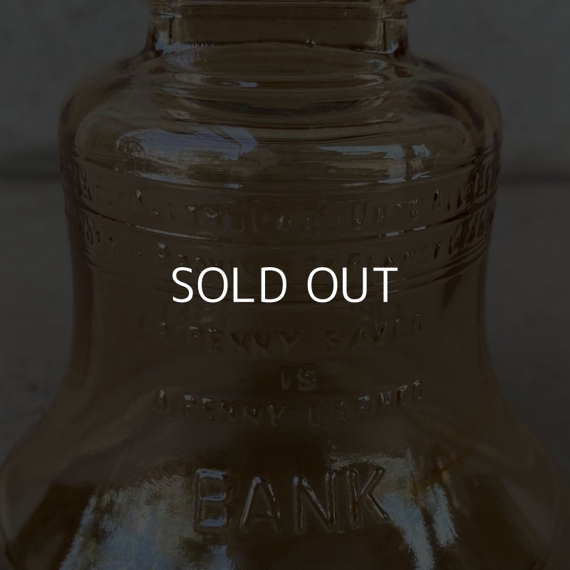 画像8: VINTAGE ANTIQUE LIBERTY BELL PIGGY BANK ヴィンテージ アンティーク リバティーベル 自由の鐘 貯金箱 / コレクタブル オブジェ アメリカ独立記念 ガラス 雑貨 (1)