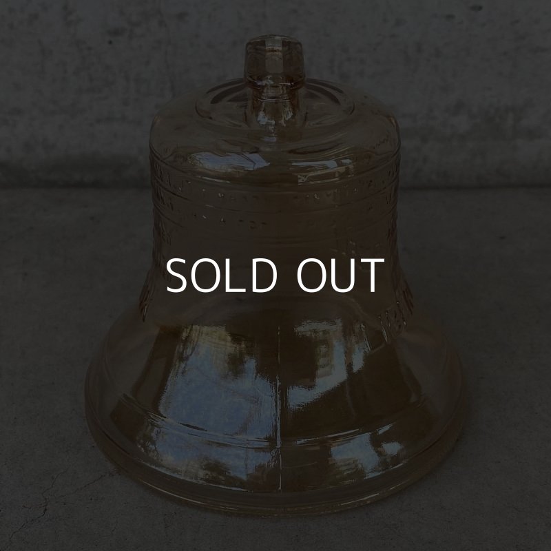 画像3: VINTAGE ANTIQUE LIBERTY BELL PIGGY BANK ヴィンテージ アンティーク リバティーベル 自由の鐘 貯金箱 / コレクタブル オブジェ アメリカ独立記念 ガラス 雑貨 (1)