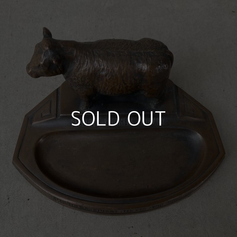 画像5: VINTAGE ANTIQUE CHICAGO  COINTRAY PFAELZER BROTHERS ヴィンテージ アンティーク コイントレー / アメリカ コレクタブル アドバタイジング オブジェ 小物入れ 灰皿 牛 置物 USA
