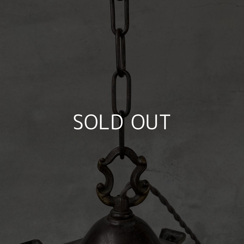 画像7: VINTAGE ANTIQUE ヴィンテージ アンティーク シャンデリア 吊り下げライト アメリカ / 5灯 ライト ペンダントライト ブラス 真鍮 天井照明 USA