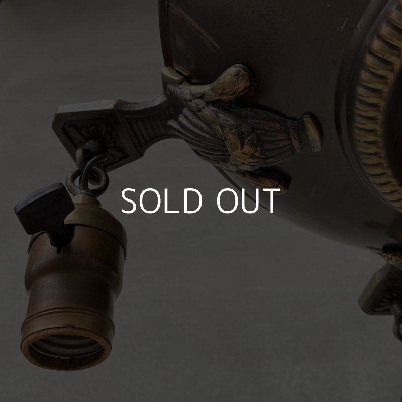 画像5: VINTAGE ANTIQUE ヴィンテージ アンティーク シャンデリア 吊り下げライト アメリカ / 5灯 ライト ペンダントライト ブラス 真鍮 天井照明 USA