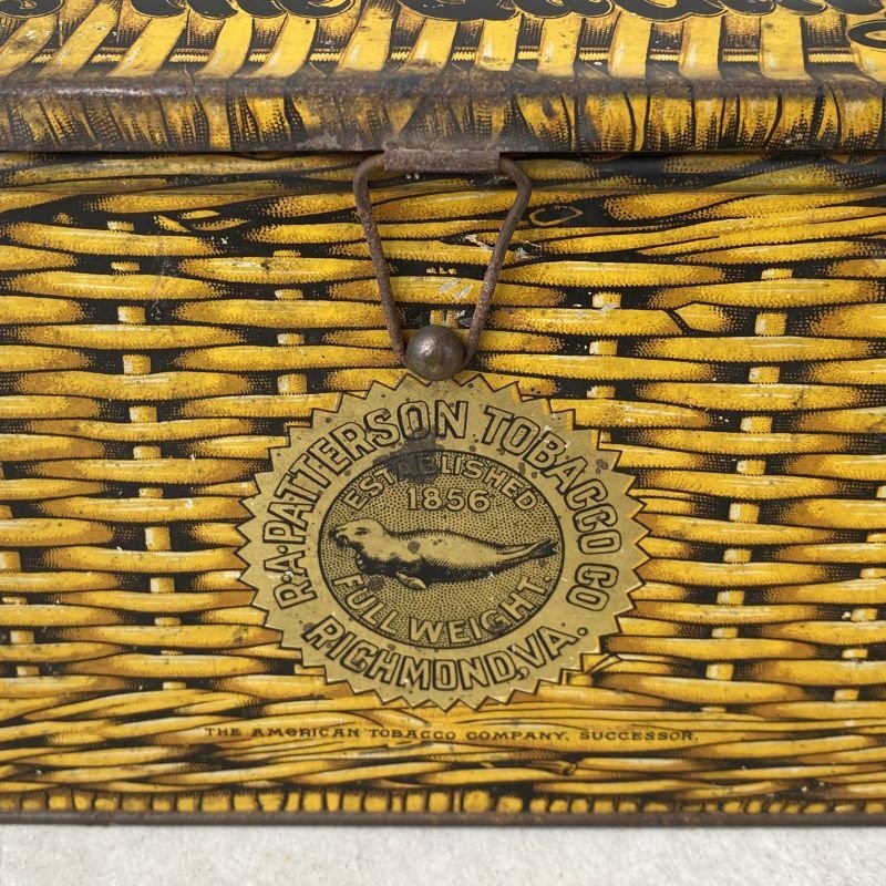 画像9: VINTAGE ANTIQUE PATTERSON'S SEAL TOBACCO TIN CAN ヴィンテージ アンティーク 煙草 ティン 缶 アメリカ / アドバタイジング たばこ入れ 小物入れ 収納 雑貨 USA (2)
