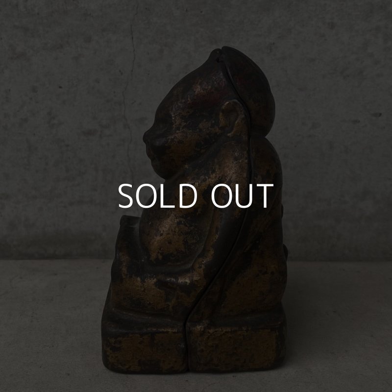 画像4: VINTAGE ANTIQUE BILLIKEN ヴィンテージ アンティーク ビリケン コインバンク / アメリカ コレクタブル 貯金箱 オブジェ キャストアイアン 鋳物 置物 雑貨 (3)