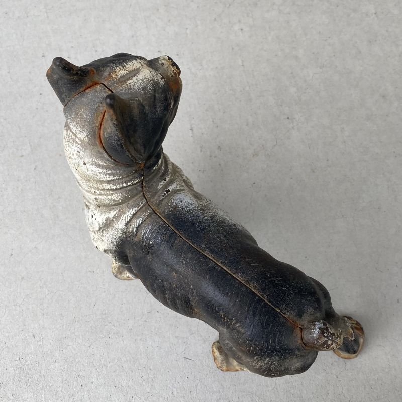 画像5: VINTAGE ANTIQUE BOSTON TERRIER DOOR STOPPER ヴィンテージ アンティーク ボストンテリア ドアストッパー / コレクタブル オブジェ キャストアイアン 鋳物 置物 犬 店舗什器 アメリカ (1)