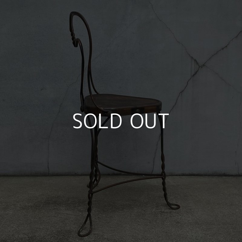 画像3: VINTAGE ANTIQUE ICE CREAM PARLOR CHAIR JAPANNED ヴィンテージ アンティーク アイスクリームパーラーチェア 椅子 アメリカ / インダストリアル ジャパンド ジャパンカラー  アイアン 木製 家具 店舗 什器 USA