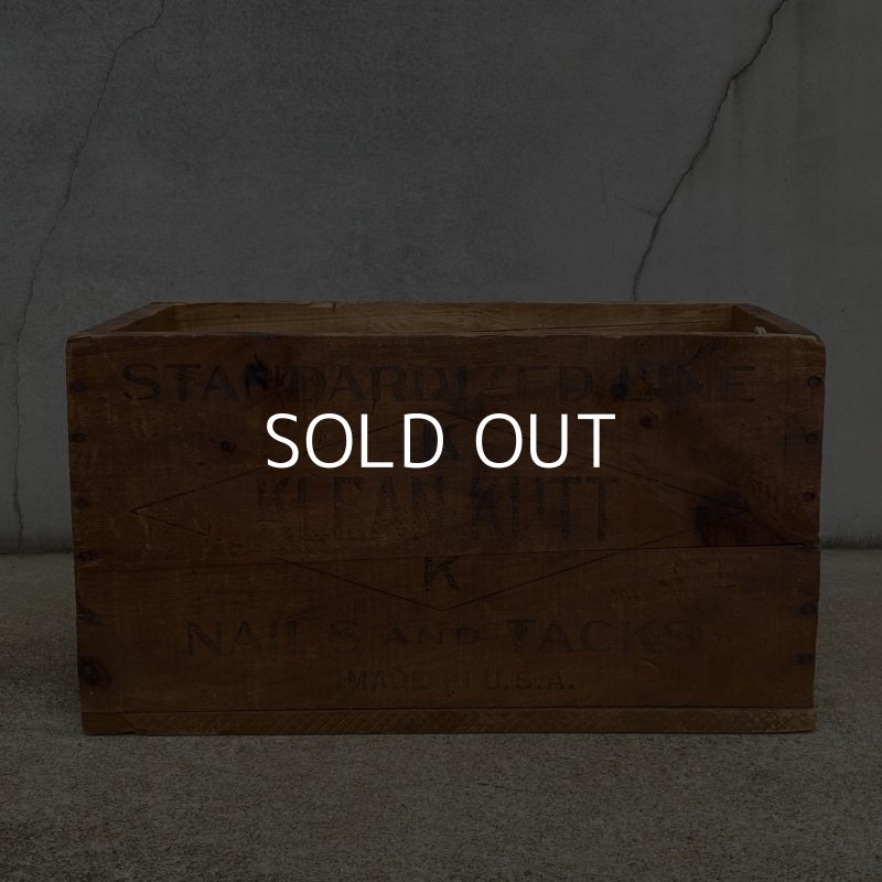 画像5: VINTAGE ANTIQUE WOODEN BOX CRATE KLEAN KUTT ヴィンテージ アンティーク ウッドボックス 木箱 / インダストリアル ケース ガレージ ディスプレイ 収納 靴 店舗什器 アメリカ USA