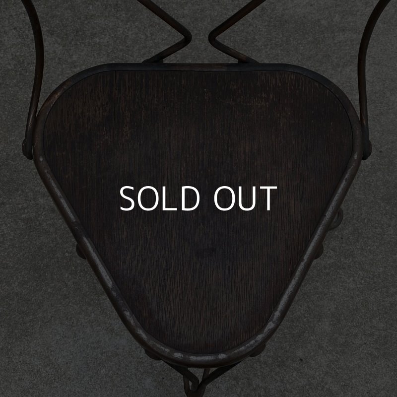 画像5: VINTAGE ANTIQUE ICE CREAM PARLOR CHAIR JAPANNED ヴィンテージ アンティーク アイスクリームパーラーチェア 椅子 アメリカ / インダストリアル ジャパンド ジャパンカラー  アイアン 木製 家具 店舗 什器 USA