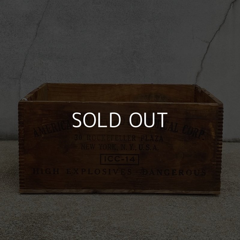 画像4: VINTAGE ANTIQUE WOODEN BOX CRATE AMERICAN CYANAMID ヴィンテージ アンティーク ウッドボックス 木箱 / インダストリアル ケース ガレージ 収納 店舗什器 アメリカ USA
