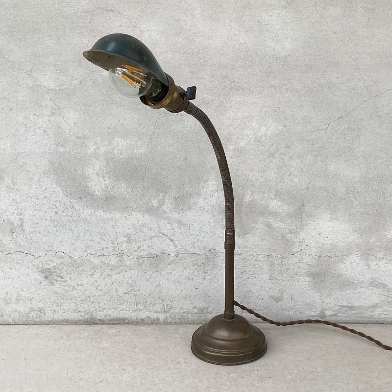 画像1: VINTAGE ANTIQUE FARIES DESK LAMP  STAND LIGHT ヴィンテージ アンティーク フェアリーズ デスクランプ デスクライト スタンドライト 卓上ライト / インダストリアル グースネック 照明 工業用 HUBBELL アメリカ