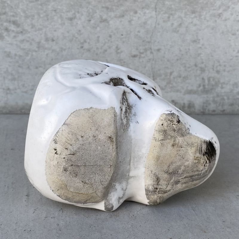 画像6: VINTAGE SKULL ASHTRAY ヴィンテージ スカル 灰皿 / 陶器 ドクロ メガネ 眼鏡 オブジェ 置物 JAPAN 日本製 (2)