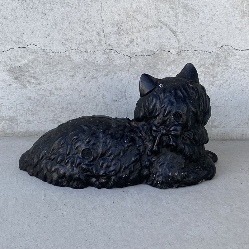 画像2: VINTAGE ANTIQUE CAT DOOR STOPPER ヴィンテージ アンティーク 猫 ドアストッパー / コレクタブル オブジェ キャストアイアン 鋳物 置物 動物 店舗什器 アメリカ 