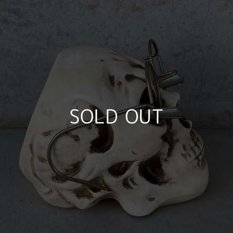 画像4: VINTAGE SKULL ASHTRAY ヴィンテージ スカル 灰皿 / 陶器 ドクロ メガネ 眼鏡 オブジェ 置物 JAPAN 日本製 (3)