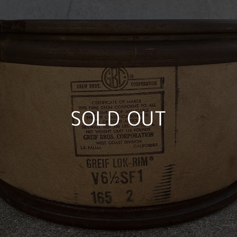 画像8: VINTAGE ANTIQUE GREIF BROS.CO FIBER DRUM ヴィンテージ アンティーク ファイバー ドラム / インダストリアル ケース 箱 収納 丸型 ガレージ 店舗什器 工業用 アメリカ