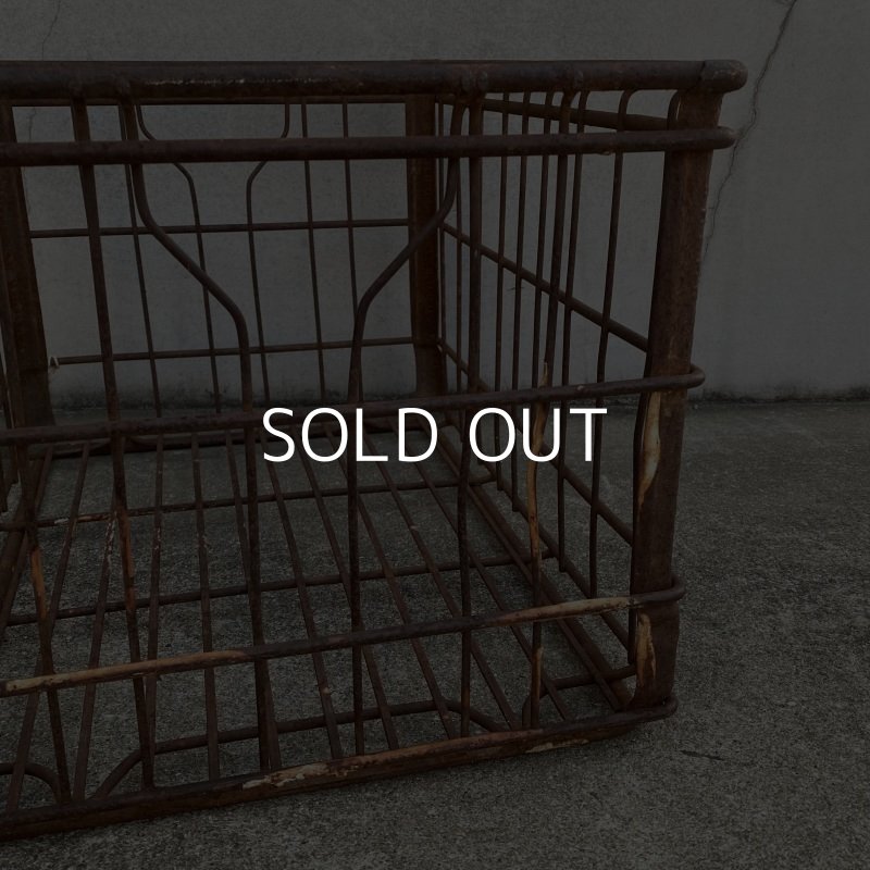 画像8: VINTAGE ANTIQUE WIRE BASKET ヴィンテージ アンティーク ワイヤーバスケット メタルボックス かご / インダストリアル ガレージ アイアン 収納 什器 ケース アメリカ USA (1)