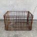 画像2: VINTAGE ANTIQUE WIRE BASKET ヴィンテージ アンティーク ワイヤーバスケット メタルボックス かご / インダストリアル ガレージ アイアン 収納 什器 ケース アメリカ USA (2) (2)