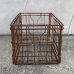 画像3: VINTAGE ANTIQUE WIRE BASKET ヴィンテージ アンティーク ワイヤーバスケット メタルボックス かご / インダストリアル ガレージ アイアン 収納 什器 ケース アメリカ USA (2)