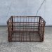 画像2: VINTAGE ANTIQUE WIRE BASKET ヴィンテージ アンティーク ワイヤーバスケット メタルボックス かご / インダストリアル ガレージ アイアン 収納 什器 ケース アメリカ USA (1) (2)