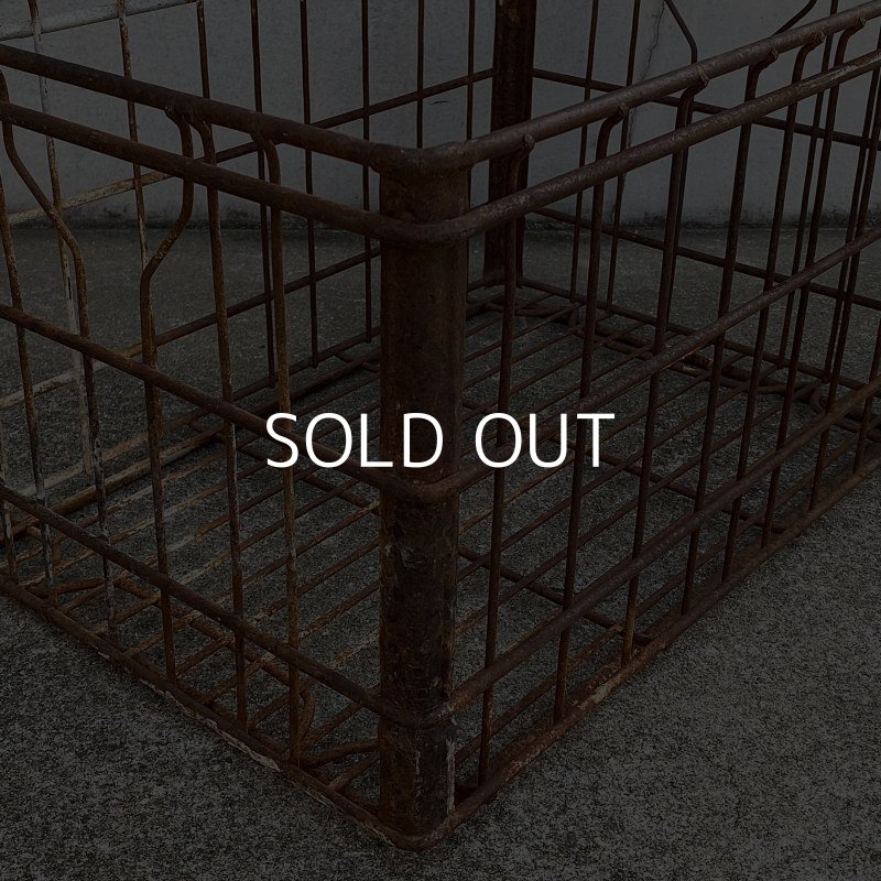 画像6: VINTAGE ANTIQUE WIRE BASKET ヴィンテージ アンティーク ワイヤーバスケット メタルボックス かご / インダストリアル ガレージ アイアン 収納 什器 ケース アメリカ USA (2)