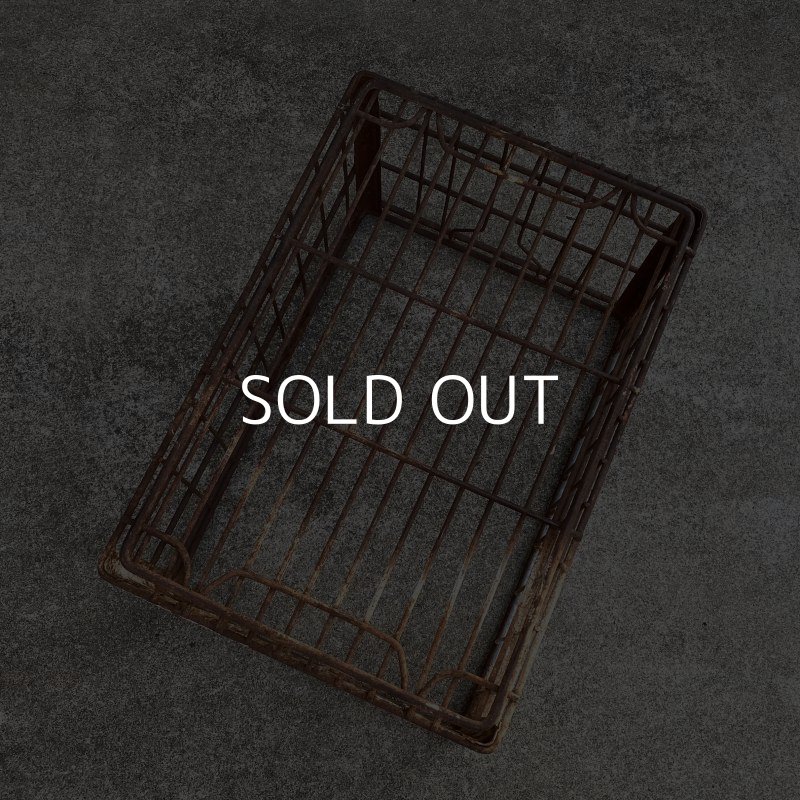 画像5: VINTAGE ANTIQUE WIRE BASKET ヴィンテージ アンティーク ワイヤーバスケット メタルボックス かご / インダストリアル ガレージ アイアン 収納 什器 ケース アメリカ USA (2)
