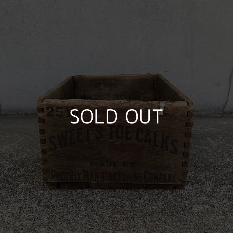 画像2: VINTAGE ANTIQUE WOOD CRATE WOODEN BOX SWEET'S TOE CALKS ヴィンテージ アンティーク ウッドボックス 木箱 / インダストリアル コレクタブル 収納 ケース 店舗什器 アメリカ USA 