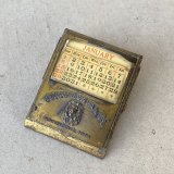 VINTAGE ANTIQUE CALENDAR CLIP ヴィンテージ アンティーク カレンダー 万年カレンダー クリップ / コレクタブル ブラス 文具 真鍮 アメリカ USA (2)