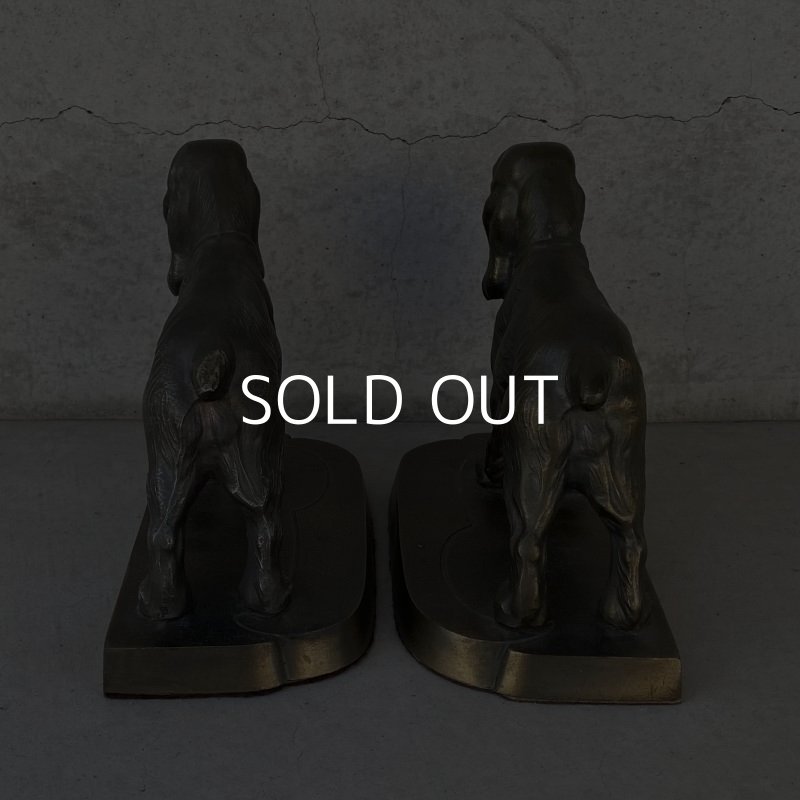 画像3: VINTAGE ANTIQUE BOOKENDS DOG ヴィンテージ アンティーク ブックエンド ブックスタンド 本立て 犬 / コレクタブル オブジェ ディスプレイ インテリア 置物 動物 アメリカ