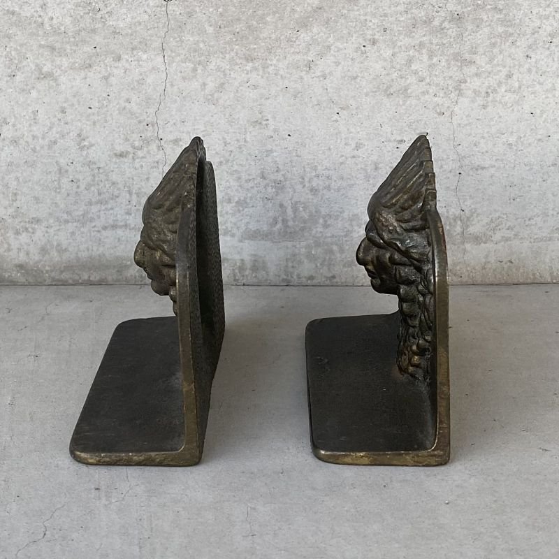 画像5: VINTAGE ANTIQUE BOOKENDS INDIAN ヴィンテージ アンティーク ブックエンド ブックスタンド 本立て インディアン / コレクタブル オブジェ ディスプレイ インテリア 雑貨 アメリカ