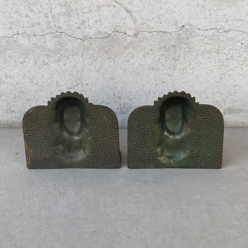 画像3: VINTAGE ANTIQUE BOOKENDS INDIAN ヴィンテージ アンティーク ブックエンド ブックスタンド 本立て インディアン / コレクタブル オブジェ ディスプレイ インテリア 雑貨 アメリカ