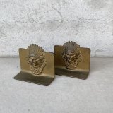 VINTAGE ANTIQUE BOOKENDS INDIAN ヴィンテージ アンティーク ブックエンド ブックスタンド 本立て インディアン / コレクタブル オブジェ ディスプレイ インテリア 雑貨 アメリカ (2)