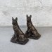 画像1: VINTAGE ANTIQUE BOOKENDS DOG ヴィンテージ アンティーク ブックエンド ブックスタンド 本立て 犬 / コレクタブル オブジェ ディスプレイ インテリア 置物 動物 アメリカ (2) (1)