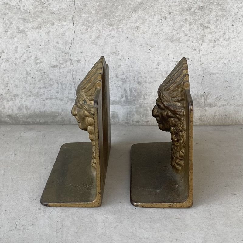 画像5: VINTAGE ANTIQUE BOOKENDS INDIAN ヴィンテージ アンティーク ブックエンド ブックスタンド 本立て インディアン / コレクタブル オブジェ ディスプレイ インテリア 雑貨 アメリカ (2)
