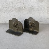 VINTAGE ANTIQUE BOOKENDS INDIAN ヴィンテージ アンティーク ブックエンド ブックスタンド 本立て インディアン / コレクタブル オブジェ ディスプレイ インテリア 雑貨 アメリカ