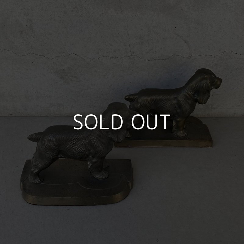 画像4: VINTAGE ANTIQUE BOOKENDS DOG ヴィンテージ アンティーク ブックエンド ブックスタンド 本立て 犬 / コレクタブル オブジェ ディスプレイ インテリア 置物 動物 アメリカ