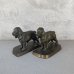 画像1: VINTAGE ANTIQUE BOOKENDS DOG ヴィンテージ アンティーク ブックエンド ブックスタンド 本立て 犬 / コレクタブル オブジェ ディスプレイ インテリア 置物 動物 アメリカ (1)