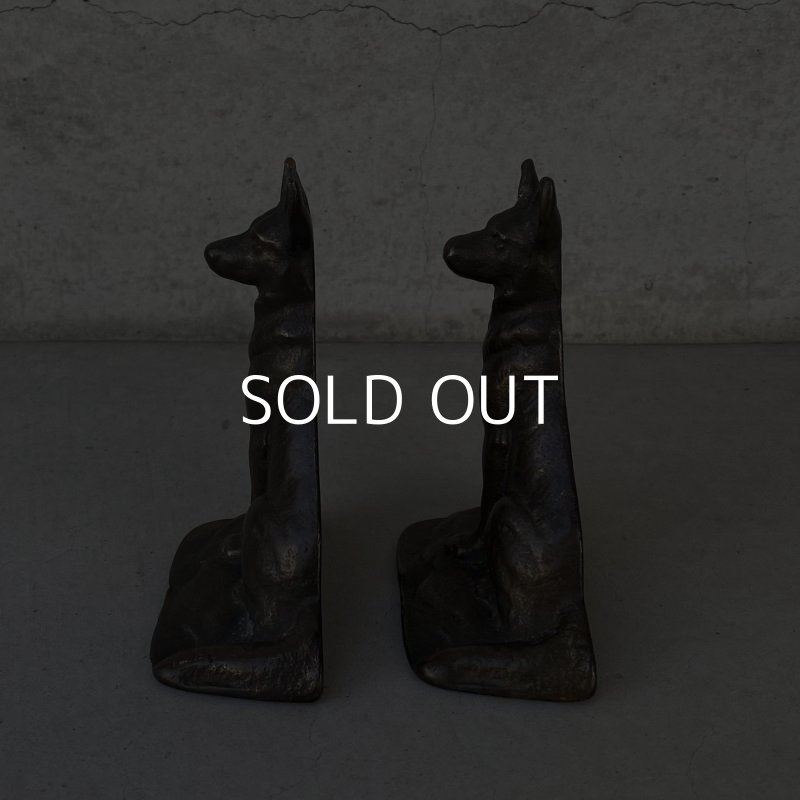 画像5: VINTAGE ANTIQUE BOOKENDS DOG ヴィンテージ アンティーク ブックエンド ブックスタンド 本立て 犬 / コレクタブル オブジェ ディスプレイ インテリア 置物 動物 アメリカ (2)