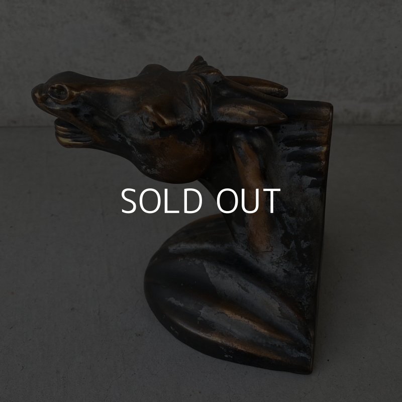 画像9: VINTAGE ANTIQUE BOOKENDS JAPANNED HORSE ヴィンテージ アンティーク ブックエンド ブックスタンド ジャパンフィニッシュ ジャパンカラー 本立て 馬 / コレクタブル オブジェ ディスプレイ ジャパンド 置物 動物 アメリカ