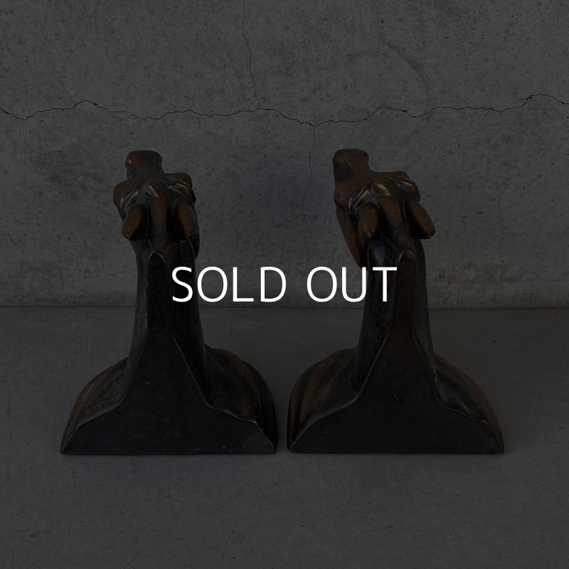 画像3: VINTAGE ANTIQUE BOOKENDS JAPANNED HORSE ヴィンテージ アンティーク ブックエンド ブックスタンド ジャパンフィニッシュ ジャパンカラー 本立て 馬 / コレクタブル オブジェ ディスプレイ ジャパンド 置物 動物 アメリカ