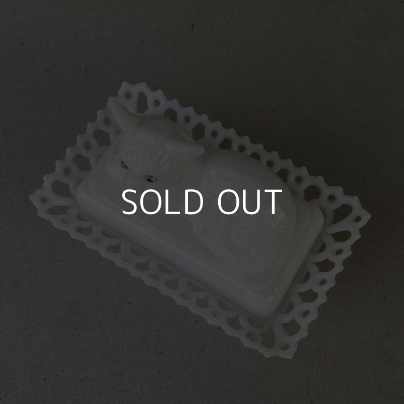 画像6: VINTAGE ANTIQUE WESTMORELAND MILK GLASS CAT ヴィンテージ アンティーク 猫 小物入れ / コレクタブル オブジェ ディスプレイ インテリア ミルクガラス 容器 雑貨 アメリカ
